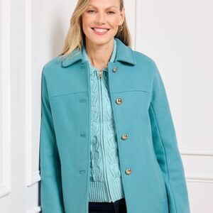 Talbots Women's Blue Pea Coat - new never worn!